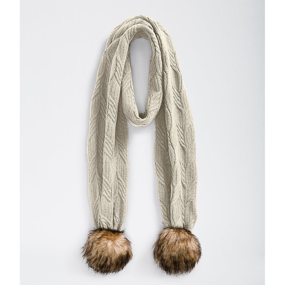 The North Face Scarfs Womens Australia - The North Face Oh-Mega Fur Pom White (UQR-453967)